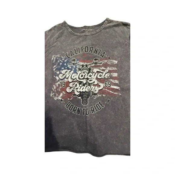 Caution To The Wind Charcoal California Riders Tee - Picture 4 of 5